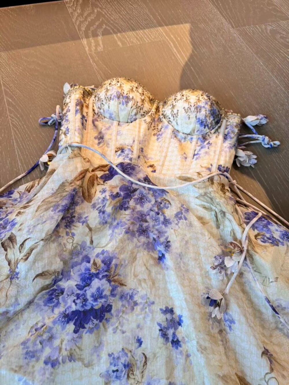 Zimmermann Dawning Dress in Cream and Purple - Picture 12 of 13